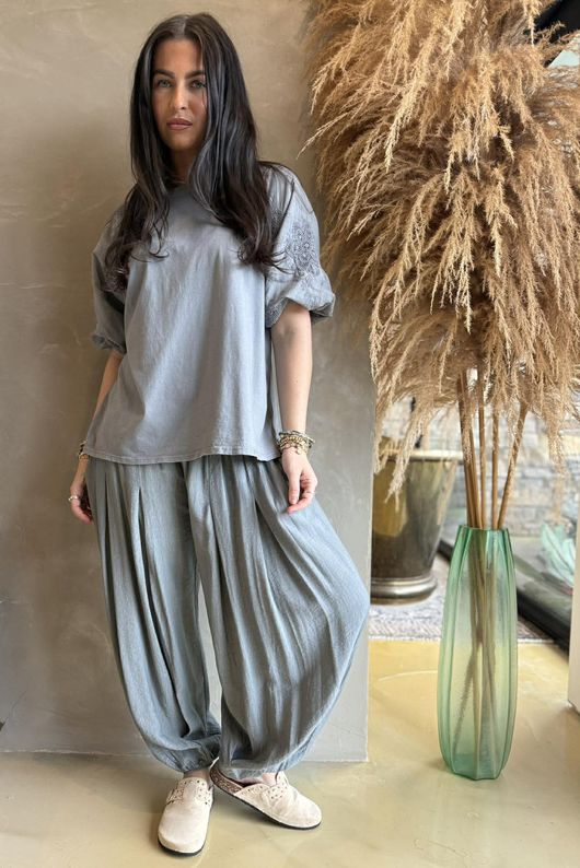 Atik Bubble Sleeve Top Storm /9=